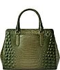 BRAHMIN Melbourne Collection Matcha Green Small Finley Carryall Satchel Bag, Color:Matcha Green - Image 2