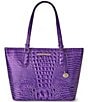 BRAHMIN Melbourne Collection Medium Asher Cosmic Purple Tote Bag - Image 1