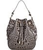 BRAHMIN Melbourne Collection Melinda Charcoal Bucket Bag, Color:Charcoal - Image 1