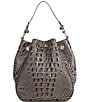 BRAHMIN Melbourne Collection Melinda Charcoal Bucket Bag, Color:Charcoal - Image 2