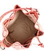 BRAHMIN Melbourne Collection Melinda Bucket Bag, Color:Coral Snapdragon - Image 3