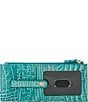 Color:Mermaid Green - Image 1 - Melbourne Collection Mermaid Green Leather Credit Card Wallet