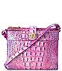 BRAHMIN Purple Iris Melbourne Collection Mina Iridescent Compact Crossbody Bag,New Products : American Fashion Style Bags On Sale