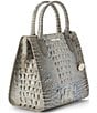 BRAHMIN Melbourne Collection Mindful Grey Small Caroline Satchel Bag, Color:Mindful Grey - Image 4