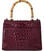 BRAHMIN Melbourne Collection Mod Small Hallie Satchel Bag, Color:Cherry Lacquer - Image 2