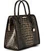 BRAHMIN Melbourne Collection Onyx Carolina Satchel Bag, Color:Onyx - Image 4