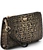 BRAHMIN Melbourne Collection Onyx Daisy Wristlet Bag, Color:Onyx - Image 4