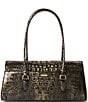 BRAHMIN Melbourne Collection Onyx Dayan Satchel Bag, Color:Onyx - Image 2