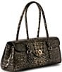 BRAHMIN Melbourne Collection Onyx Dayan Satchel Bag, Color:Onyx - Image 4