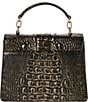 BRAHMIN Melbourne Collection Onyx Hallie Small Satchel Bag, Color:Onyx - Image 2