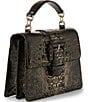 BRAHMIN Melbourne Collection Onyx Hallie Small Satchel Bag, Color:Onyx - Image 4