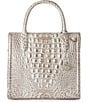 BRAHMIN Melbourne Collection Pristine Small Caroline Satchel Bag, Color:Pristine - Image 1