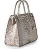 BRAHMIN Melbourne Collection Pristine Small Caroline Satchel Bag, Color:Pristine - Image 4