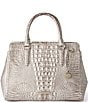 BRAHMIN Melbourne Collection Pristine Small Finley Satchel Bag, Color:Pristine - Image 1