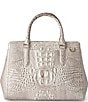 BRAHMIN Melbourne Collection Pristine Small Finley Satchel Bag, Color:Pristine - Image 2