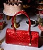 BRAHMIN Melbourne Collection Red Opal Sophia Satchel Bag, Color:Red Opal - Image 4