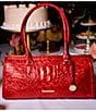BRAHMIN Melbourne Collection Red Opal Sophia Satchel Bag, Color:Red Opal - Image 5