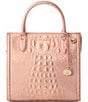 BRAHMIN Melbourne Collection Rose Gold Small Caroline Satchel Bag, Color:Rose Gold - Image 1