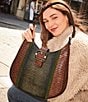 BRAHMIN Melbourne Collection Samba Fallon Belted Hobo Shoulder Bag, Color:Samba - Image 5