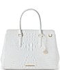 BRAHMIN Melbourne Collection Sea Salt White Finley Carryall Satchel Bag, Color:Sea Salt White - Image 1