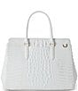 BRAHMIN Melbourne Collection Sea Salt White Finley Carryall Satchel Bag, Color:Sea Salt White - Image 2
