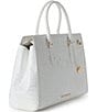BRAHMIN Melbourne Collection Sea Salt White Finley Carryall Satchel Bag, Color:Sea Salt White - Image 4