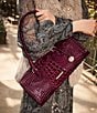 BRAHMIN Brahmin Melbourne Collection Sophia Satchel Bag, Color:Cherry Lacquer - Image 6