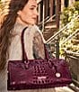 BRAHMIN Melbourne Collection Sophia Satchel Bag, Color:Cherry Lacquer - Image 7