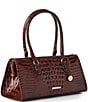 BRAHMIN Melbourne Collection Sophia Satchel Bag, Color:Pecan - Image 4