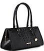 BRAHMIN Melbourne Collection Sophia Satchel Bag, Color:Black - Image 4
