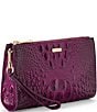 BRAHMIN Melbourne Collection Sugar Plum Daisy Wristlet, Color:Sugar Plum - Image 4