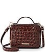 BRAHMIN Melbourne Collection Tori Satchel Bag, Color:Pecan - Image 1
