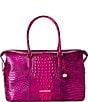 BRAHMIN Melbourne Collection Voltage Violet Duxbury Leather Weekender Bag, Color:Voltage Violet - Image 1