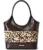 BRAHMIN Melora Espresso Natrona Collection Animal Print Tote Bag - Image 1