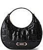 BRAHMIN Castle View Collection Mindy Crescent Clutch, Color:Black - Image 1
