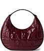 BRAHMIN Castle View Collection Mindy Crescent Clutch, Color:Cherry Lacquer - Image 2