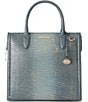 BRAHMIN Ballad Lizard Caroline Satchel Bag, Color:Moonlit Blue - Image 1