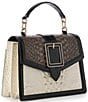 BRAHMIN Small Hallie Colorblock Belted Satchel Bag, Color:Multi Figaro - Image 4