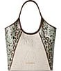 BRAHMIN Multi Genoa Collection Snake Embossed Iona Oversized Tote Bag - Image 1