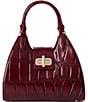 BRAHMIN Nerina Collection Merlot Adrian Satchel Bag, Color:Merlot - Image 1