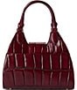 BRAHMIN Nerina Collection Merlot Adrian Satchel Bag, Color:Merlot - Image 2