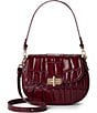 BRAHMIN Nerina Collection Merlot Cynthia Shoulder Bag, Color:Merlot - Image 1