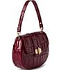 BRAHMIN Nerina Collection Merlot Cynthia Shoulder Bag, Color:Merlot - Image 4