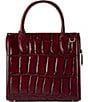 BRAHMIN Nerina Collection Merlot Small Carolina Satchel Bag, Color:Merlot - Image 2