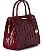 BRAHMIN Nerina Collection Merlot Small Carolina Satchel Bag, Color:Merlot - Image 4