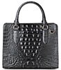 BRAHMIN Nottingham Collection Charcoal Cami Satchel Bag, Color:Charcoal - Image 2
