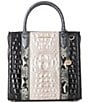 BRAHMIN Nottingham Collection Charcoal Caroline Satchel Bag, Color:Charcoal - Image 1