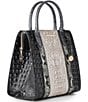 BRAHMIN Nottingham Collection Charcoal Caroline Satchel Bag, Color:Charcoal - Image 4