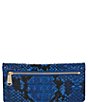 Color:Blue Viper - Image 2 - Ombre Melbourne Collection Adelle Blue Viper Snake Print Leather Bifold Wallet