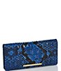 Color:Blue Viper - Image 4 - Ombre Melbourne Collection Adelle Blue Viper Snake Print Leather Bifold Wallet